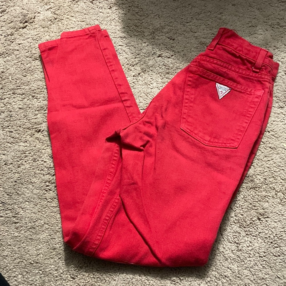 Red Guess jeans